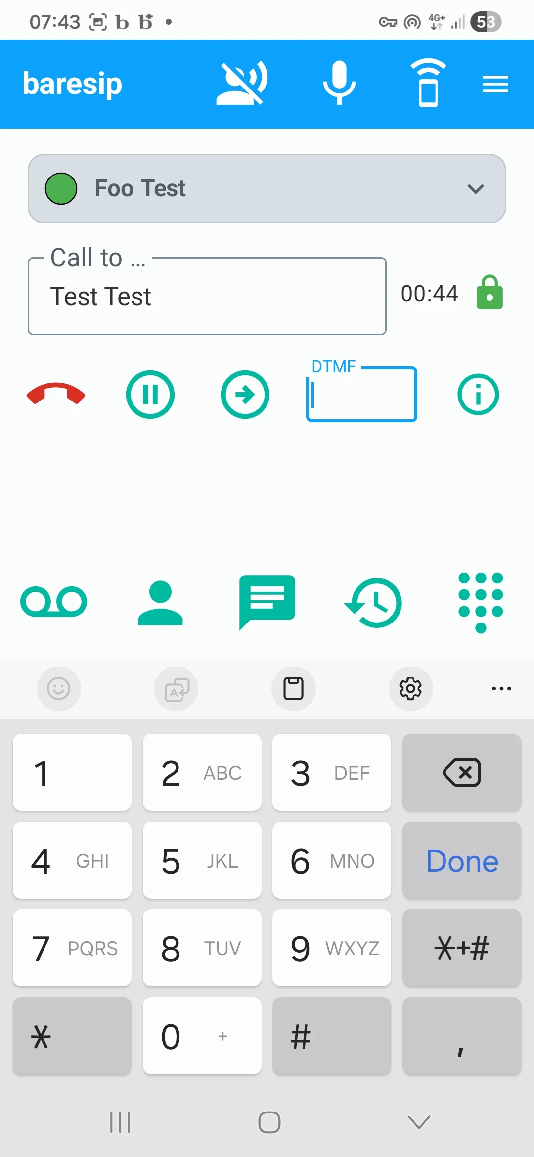 baresip screenshot